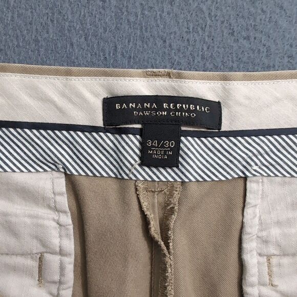 Banana Republic Men 34X30 (36X29.5) Brown Dawson Chino Straight Leg Pants - Picture 7 of 13